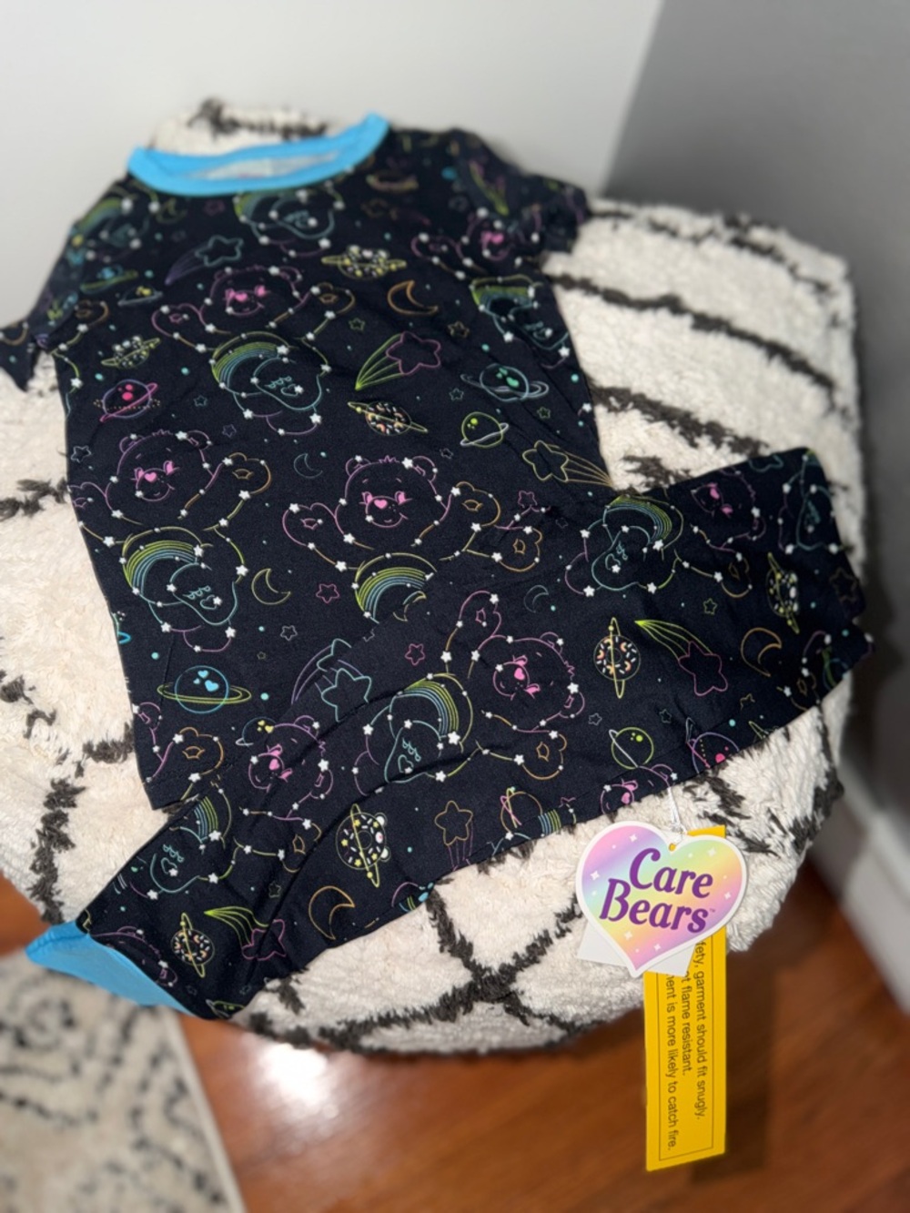 Care Bears x Birdie Bean Bamboo Pajamas Set 18-24 M Cosmic Galaxy Print Planets